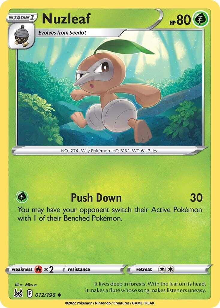 Nuzleaf (012/196) [Sword & Shield: Lost Origin] Pokemon Single Pokémon  | Multizone: Comics And Games