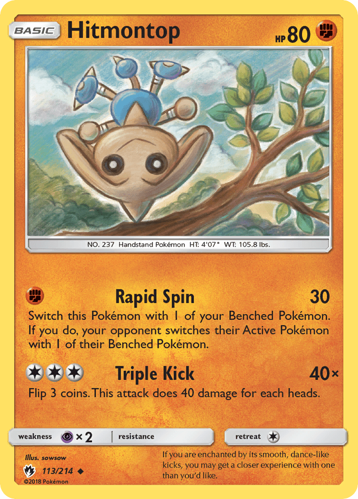Hitmontop (113/214) [Sun & Moon: Lost Thunder] Pokemon Single Pokémon  | Multizone: Comics And Games
