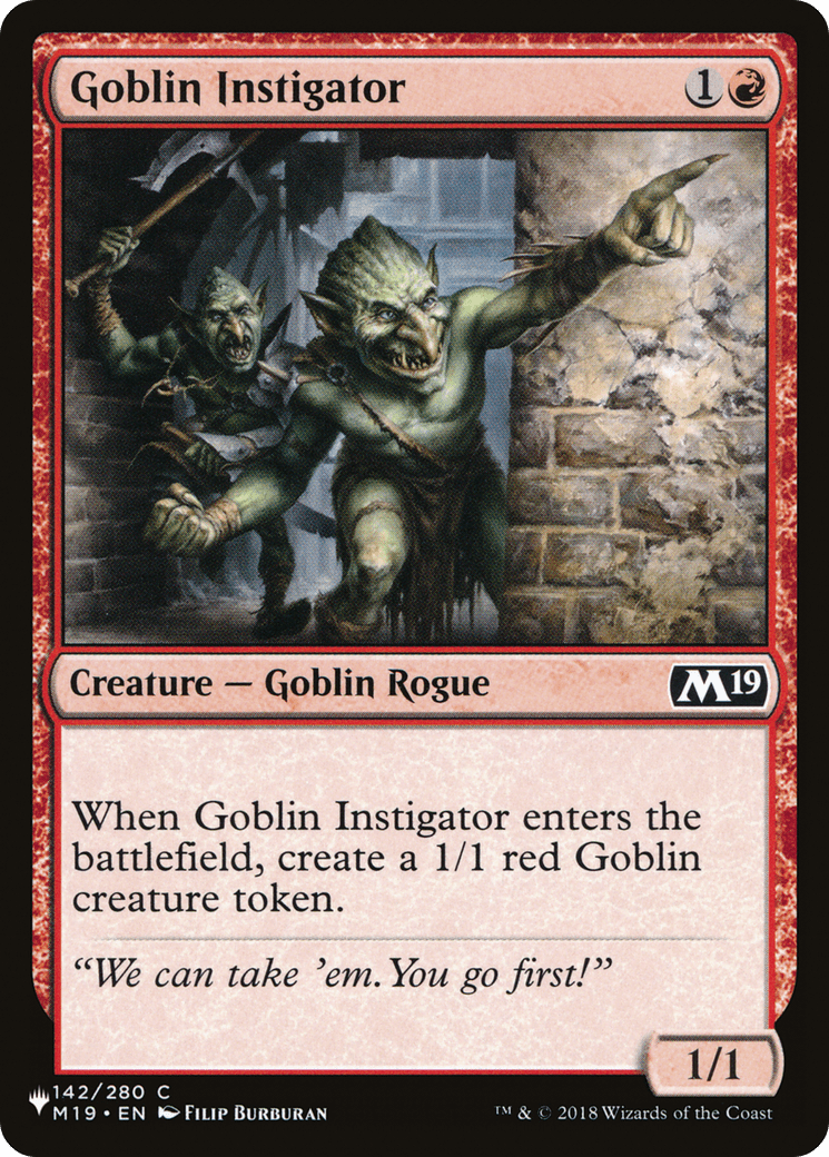 Goblin Instigator [The List] MTG Single Magic: The Gathering  | Multizone: Comics And Games