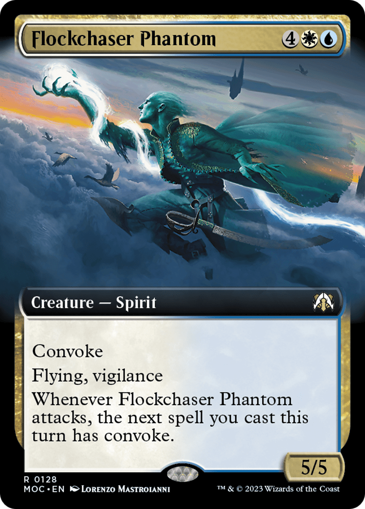 Flockchaser Phantom (Extended Art) [March of the Machine Commander] MTG Single Magic: The Gathering  | Multizone: Comics And Games