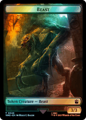 Soldier // Beast Double-Sided Token (Surge Foil) [Doctor Who Tokens] MTG Single Magic: The Gathering  | Multizone: Comics And Games