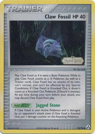 Claw Fossil (78/92) (Stamped) [EX: Legend Maker] Pokemon Single Pokémon  | Multizone: Comics And Games