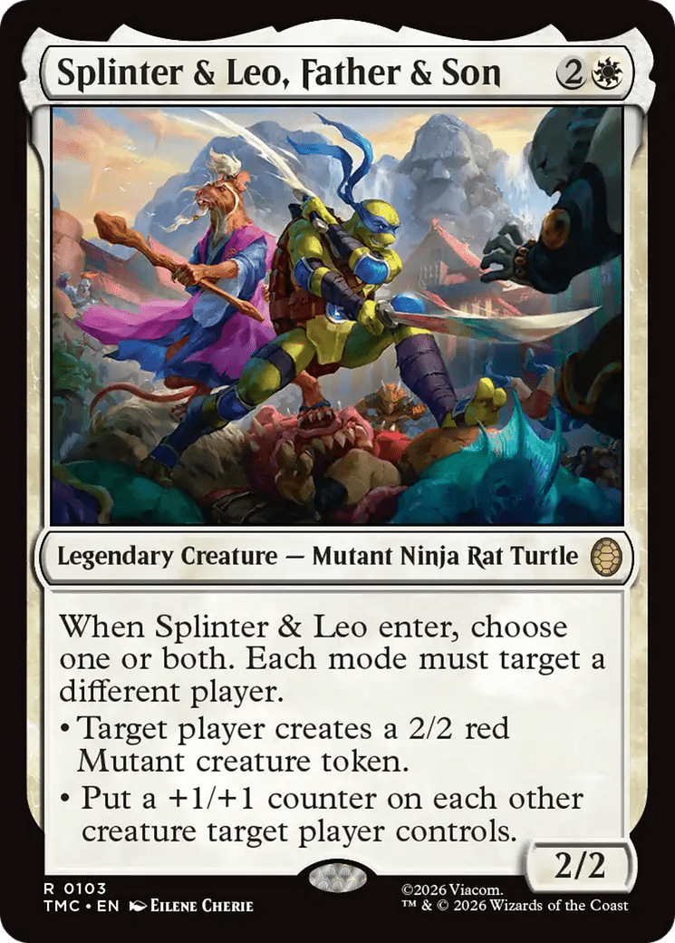 Splinter & Leo, Father & Son [Teenage Mutant Ninja Turtles Commander] MTG Single Magic: The Gathering  | Multizone: Comics And Games