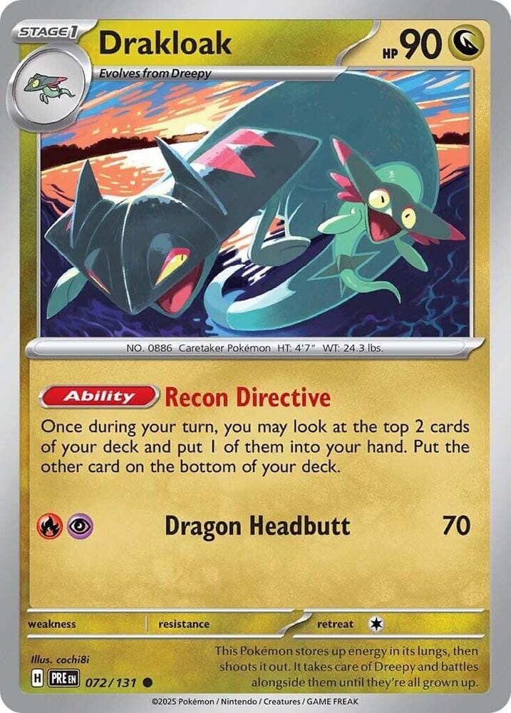 Drakloak (072/131) [Scarlet & Violet: Prismatic Evolutions] Pokemon Single Pokémon  | Multizone: Comics And Games