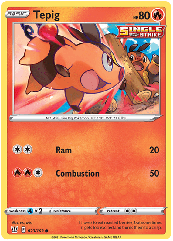 Tepig (023/163) [Sword & Shield: Battle Styles] Pokemon Single Pokémon  | Multizone: Comics And Games
