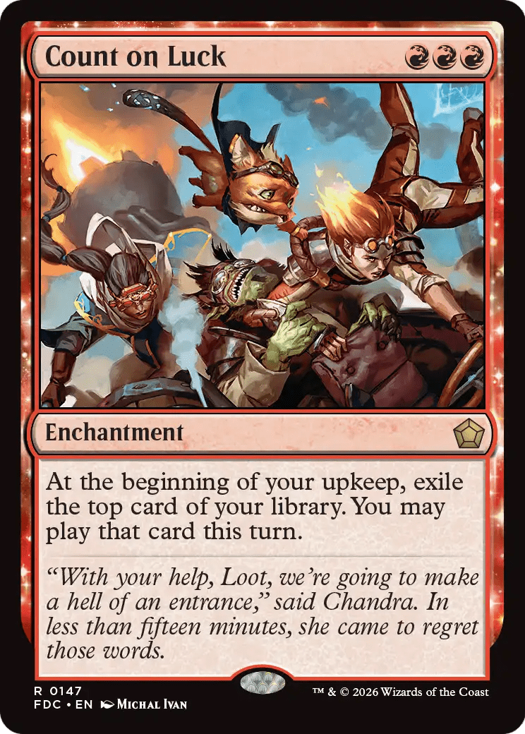 Count on Luck [Foundations Commander] MTG Single Magic: The Gathering  | Multizone: Comics And Games