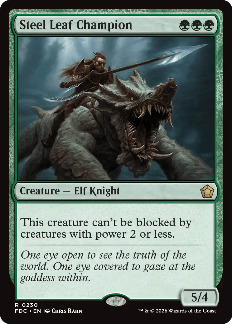 Steel Leaf Champion [Foundations Commander] MTG Single Magic: The Gathering  | Multizone: Comics And Games