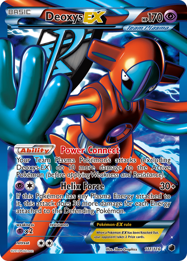 Deoxys EX (111/116) [Black & White: Plasma Freeze] Pokemon Single Pokémon  | Multizone: Comics And Games
