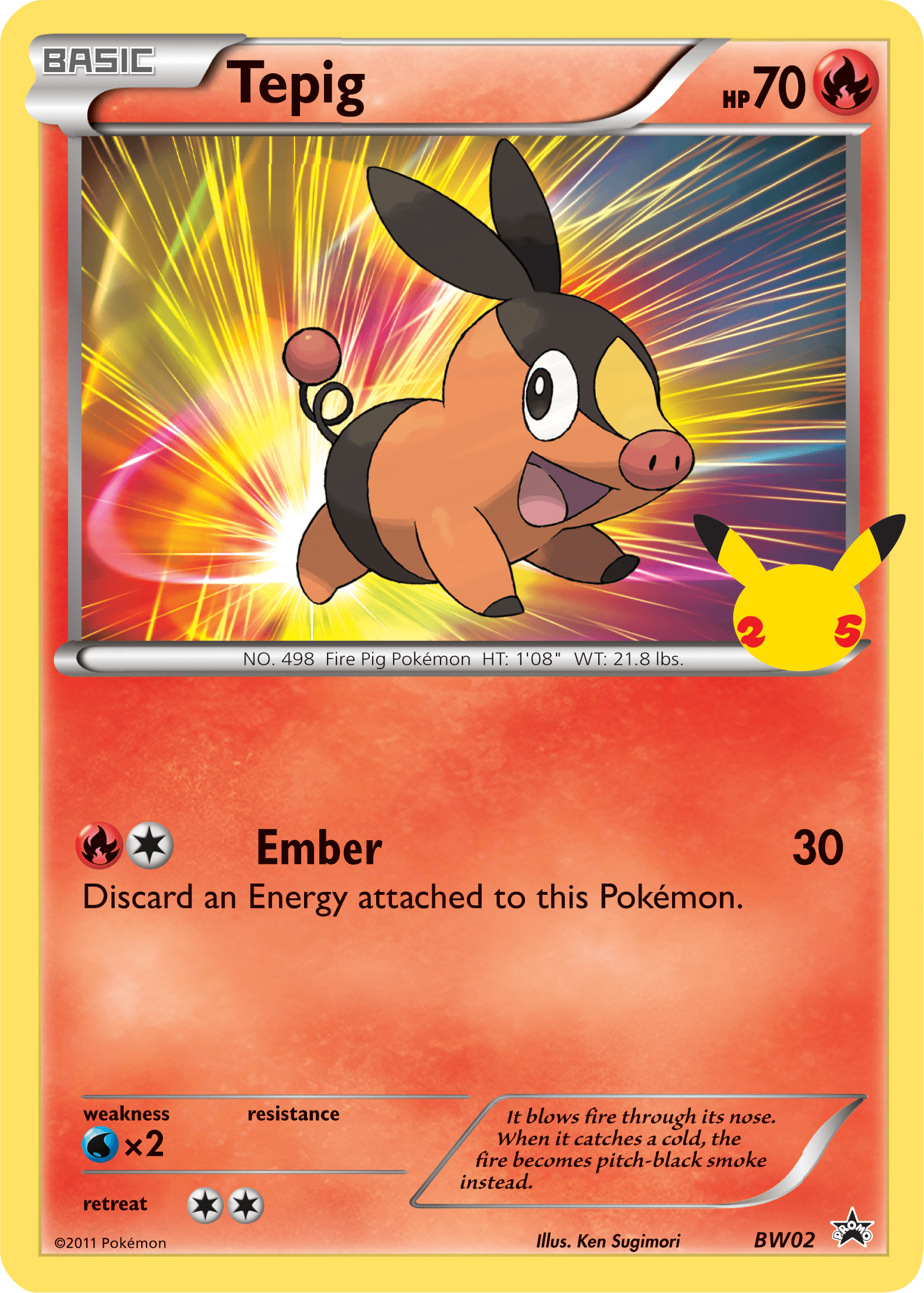 Tepig (BW02) (Jumbo Card) [First Partner Pack] Pokemon Single Pokémon  | Multizone: Comics And Games