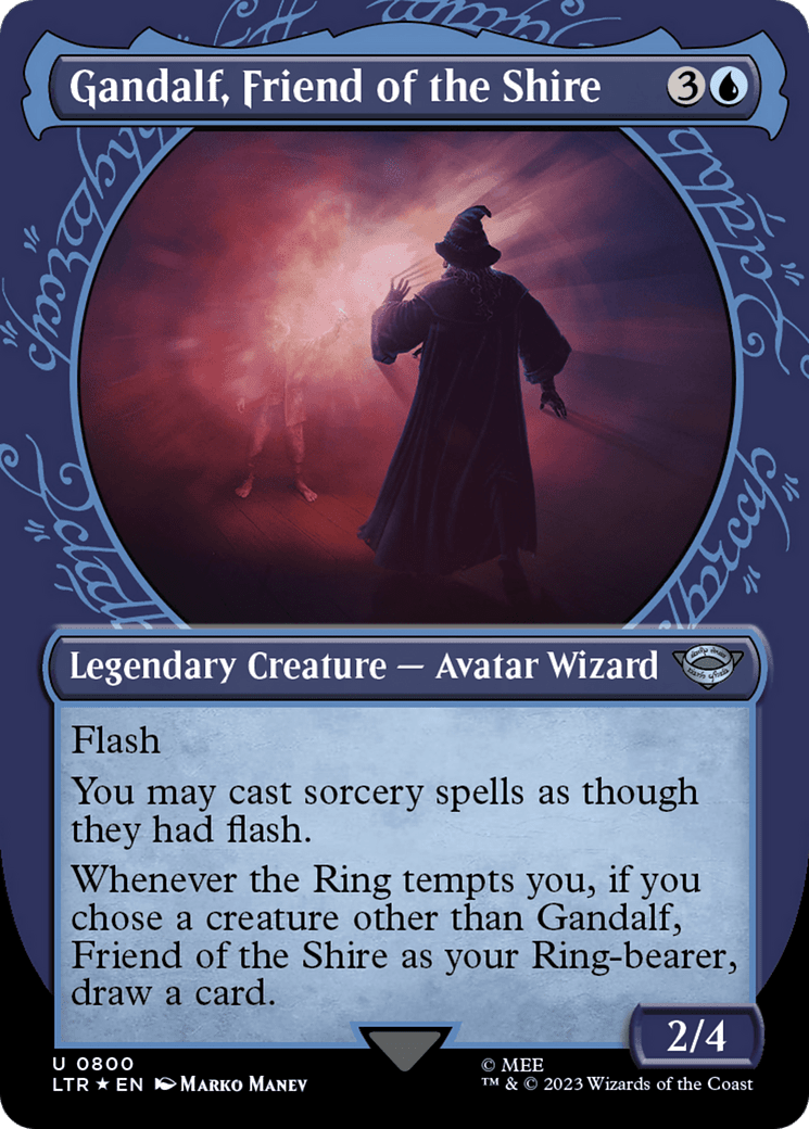 Gandalf, Friend of the Shire (Showcase) (Surge Foil) [The Lord of the Rings: Tales of Middle-Earth] MTG Single Magic: The Gathering  | Multizone: Comics And Games