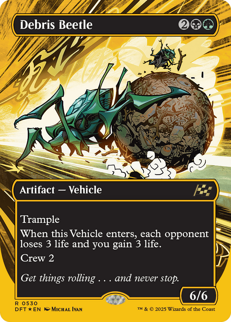 Debris Beetle (Borderless) (First-Place Foil) [Aetherdrift] MTG Single Magic: The Gathering  | Multizone: Comics And Games