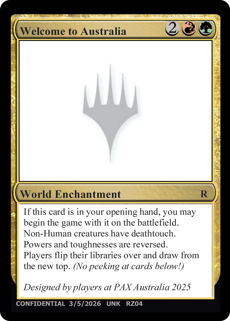 Welcome to Australia [Unknown Event] MTG Single Magic: The Gathering  | Multizone: Comics And Games