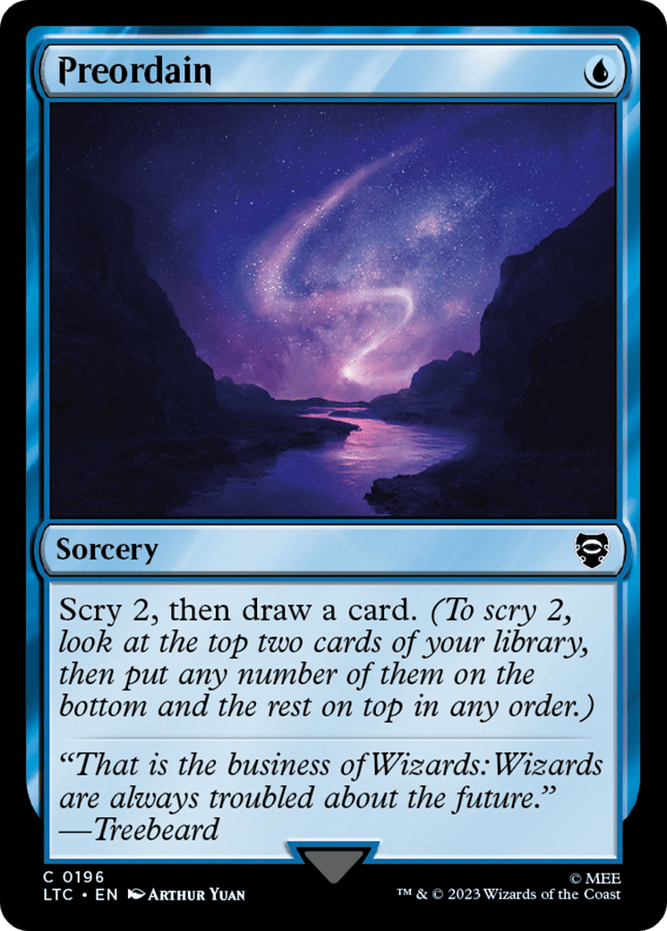 Preordain [The Lord of the Rings: Tales of Middle-Earth Commander] MTG Single Magic: The Gathering  | Multizone: Comics And Games