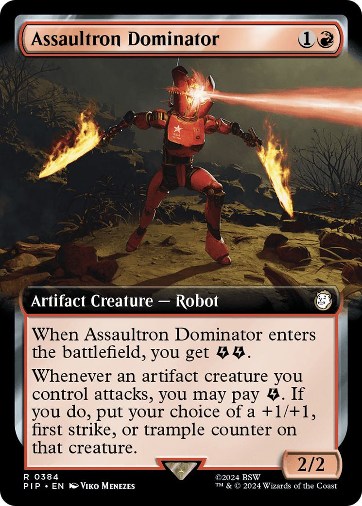 Assaultron Dominator (Extended Art) [Fallout] MTG Single Magic: The Gathering  | Multizone: Comics And Games
