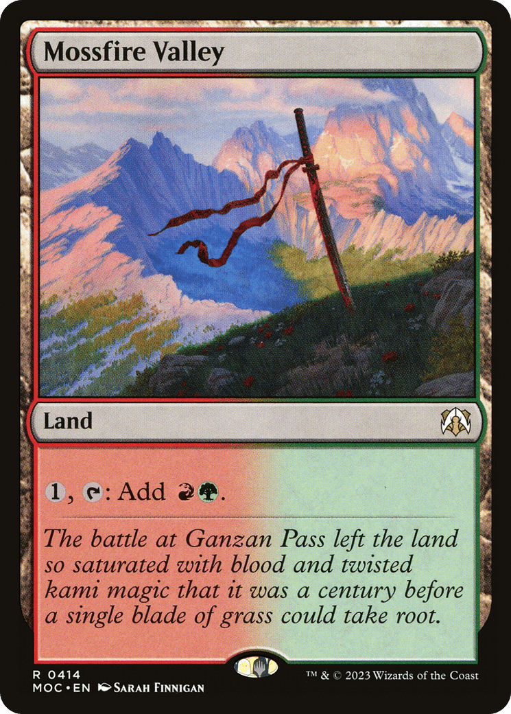 Mossfire Valley [March of the Machine Commander] MTG Single Magic: The Gathering  | Multizone: Comics And Games