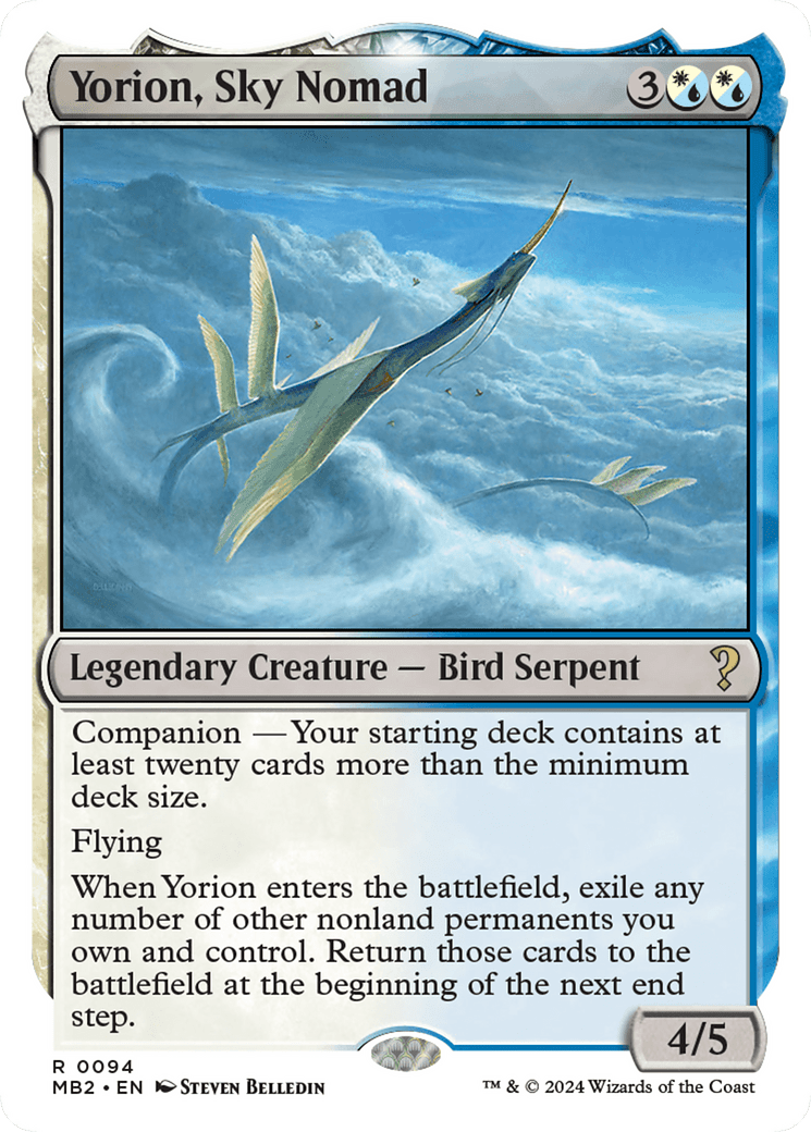 Yorion, Sky Nomad (White Border) [Mystery Booster 2] MTG Single Magic: The Gathering  | Multizone: Comics And Games