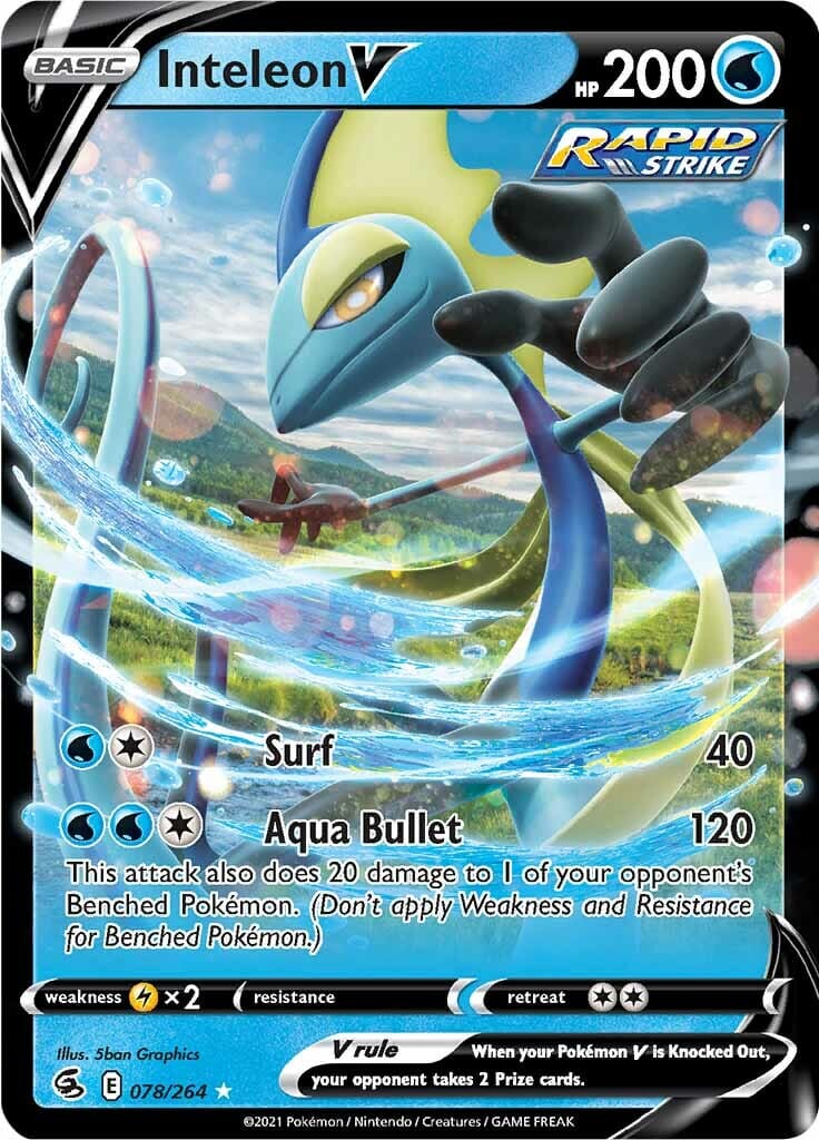 Inteleon V (078/264) [Sword & Shield: Fusion Strike] Pokemon Single Pokémon  | Multizone: Comics And Games