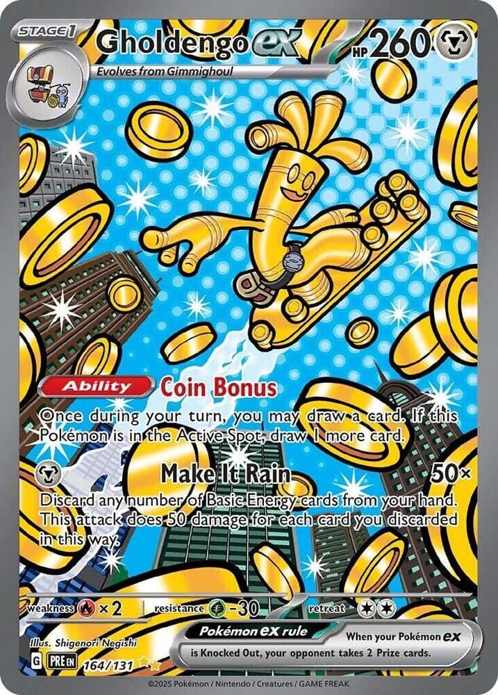 Gholdengo ex (164/131) [Scarlet & Violet: Prismatic Evolutions] Pokemon Single Pokémon  | Multizone: Comics And Games