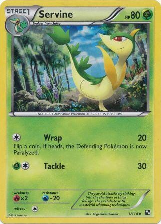 Servine (3/114) (Cracked Ice Holo) [Black & White: Base Set] Pokemon Single Pokémon  | Multizone: Comics And Games