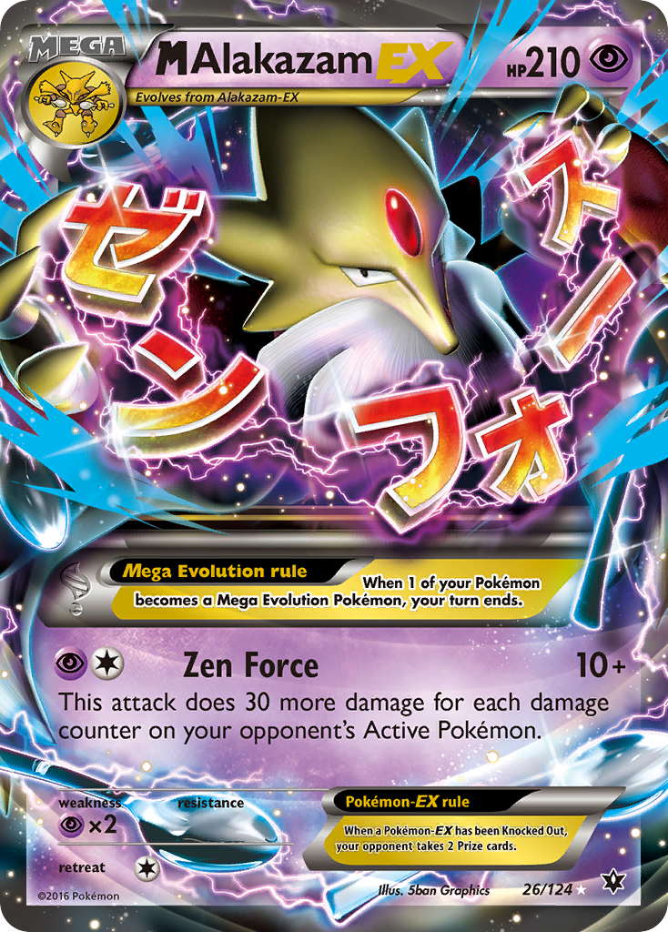 M Alakazam EX (26/124) [XY: Fates Collide] Pokemon Single Pokémon  | Multizone: Comics And Games