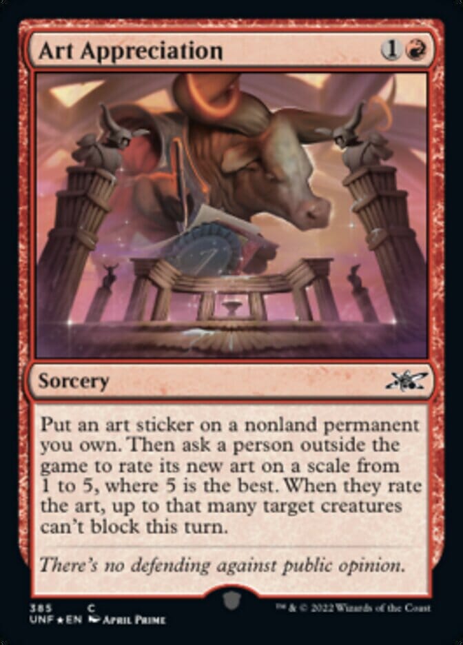 Art Appreciation (Galaxy Foil) [Unfinity] MTG Single Magic: The Gathering  | Multizone: Comics And Games
