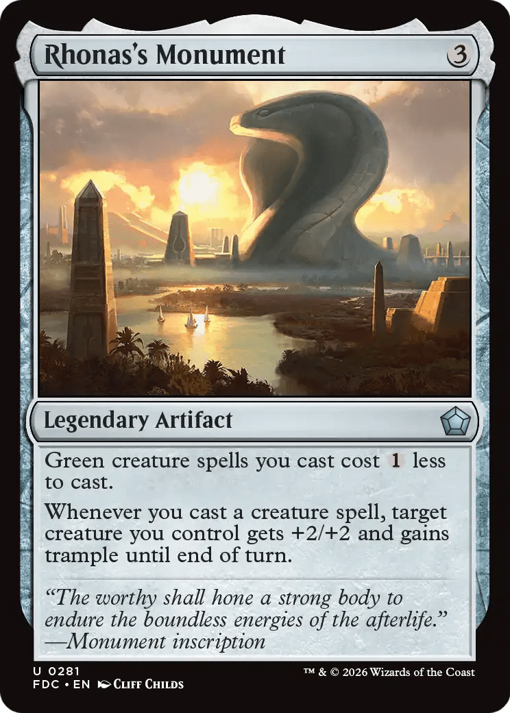 Rhonas's Monument [Foundations Commander] MTG Single Magic: The Gathering  | Multizone: Comics And Games