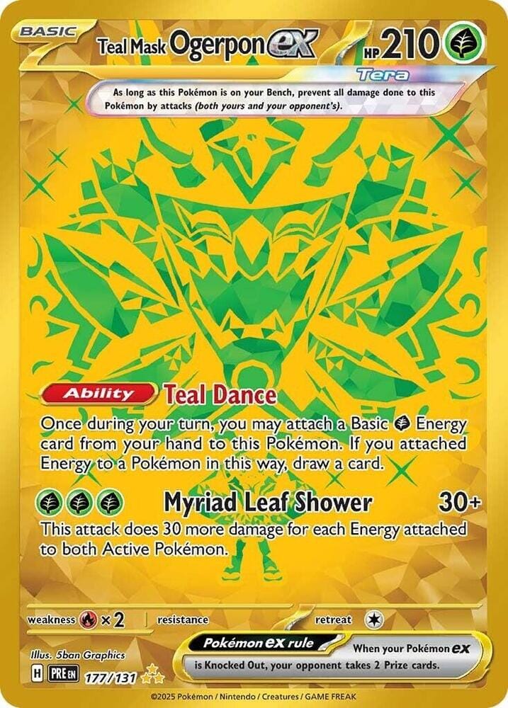 Teal Mask Ogerpon ex (177/131) [Scarlet & Violet: Prismatic Evolutions] Pokemon Single Pokémon  | Multizone: Comics And Games