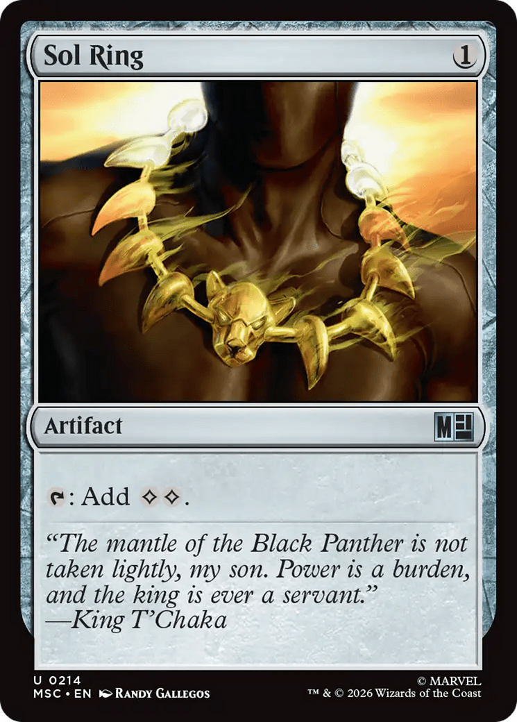 Sol Ring (0214) (Surge Foil) [Marvel Super Heroes Commander] MTG Single Magic: The Gathering  | Multizone: Comics And Games