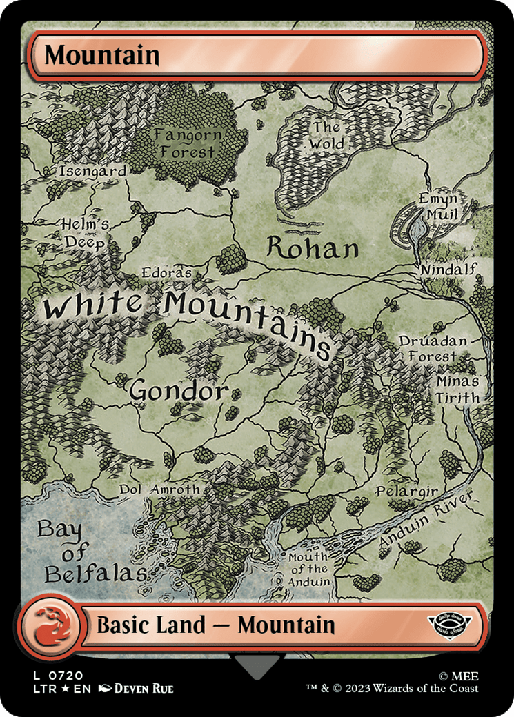 Mountain (720) (Surge Foil) [The Lord of the Rings: Tales of Middle-Earth] MTG Single Magic: The Gathering  | Multizone: Comics And Games