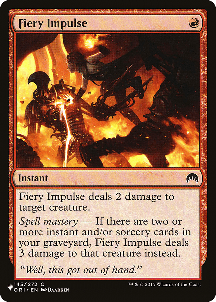 Fiery Impulse [The List] MTG Single Magic: The Gathering  | Multizone: Comics And Games