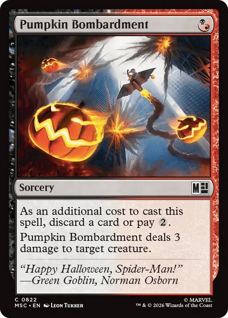 Pumpkin Bombardment [Marvel Super Heroes Commander] MTG Single Magic: The Gathering  | Multizone: Comics And Games