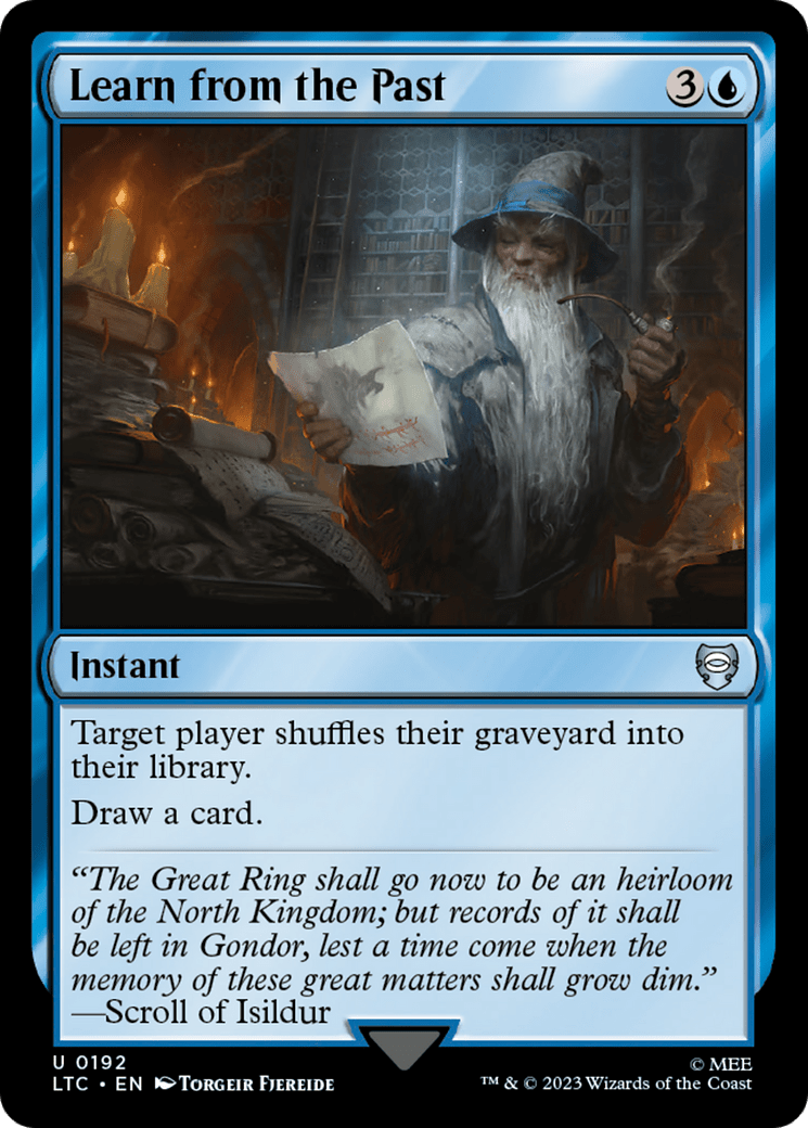 Learn from the Past [The Lord of the Rings: Tales of Middle-Earth Commander] MTG Single Magic: The Gathering  | Multizone: Comics And Games