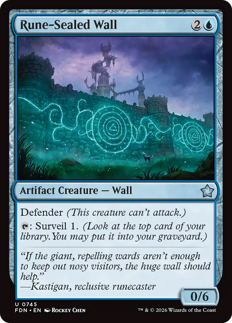Rune-Sealed Wall (0745) [Foundations] MTG Single Magic: The Gathering  | Multizone: Comics And Games