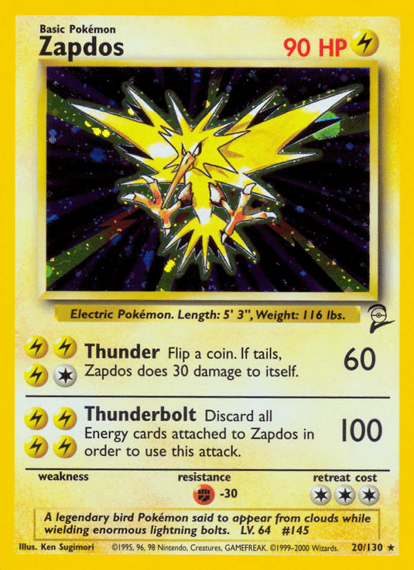 Zapdos (20/130) [Base Set 2] Pokemon Single Pokémon  | Multizone: Comics And Games