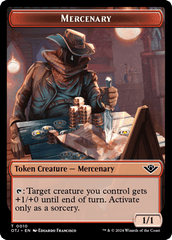 Mercenary // Elemental Double-Sided Token [Outlaws of Thunder Junction Tokens] MTG Single Magic: The Gathering  | Multizone: Comics And Games