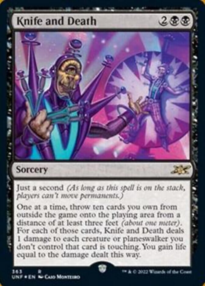Knife and Death (Galaxy Foil) [Unfinity] MTG Single Magic: The Gathering  | Multizone: Comics And Games