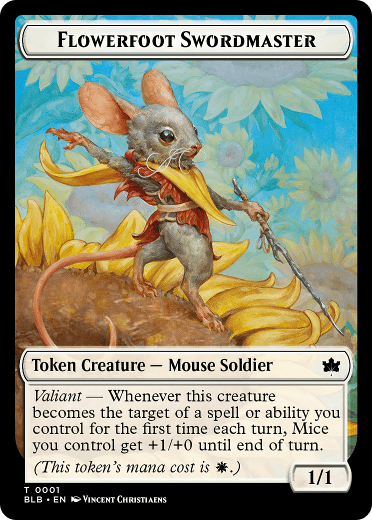 Rabbit // Flowerfoot Swordmaster Double-Sided Token [Bloomburrow Tokens] MTG Single Magic: The Gathering  | Multizone: Comics And Games