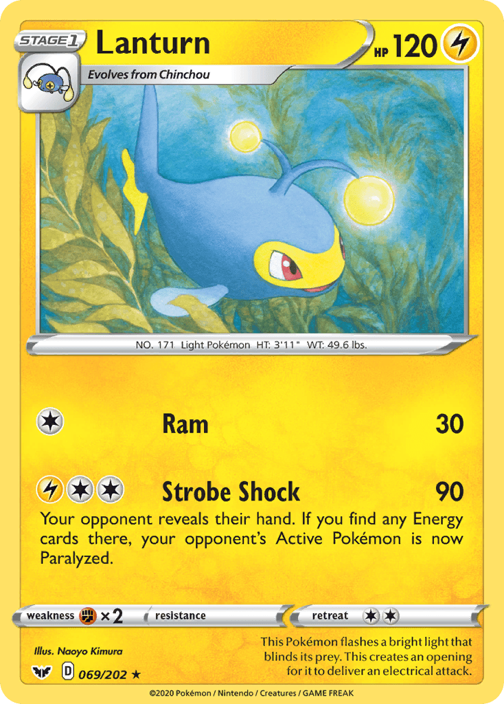 Lanturn (069/202) [Sword & Shield: Base Set] Pokemon Single Pokémon  | Multizone: Comics And Games