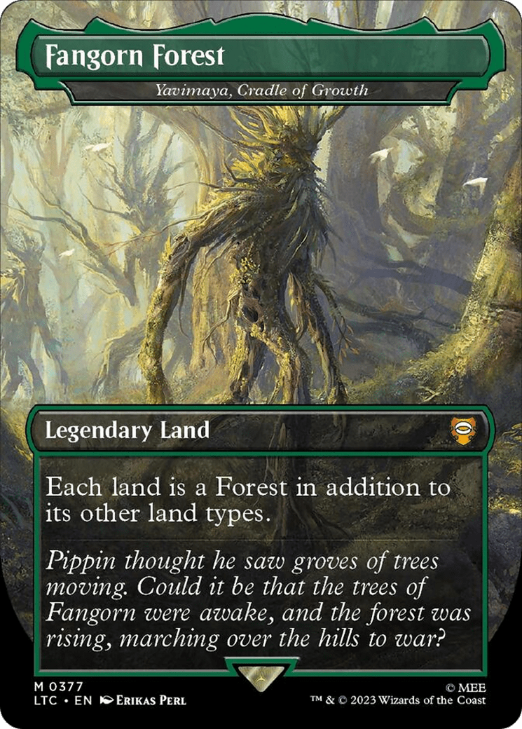 Fangorn Forest - Yavimaya, Cradle of Growth (Borderless) [The Lord of the Rings: Tales of Middle-Earth Commander] MTG Single Magic: The Gathering  | Multizone: Comics And Games