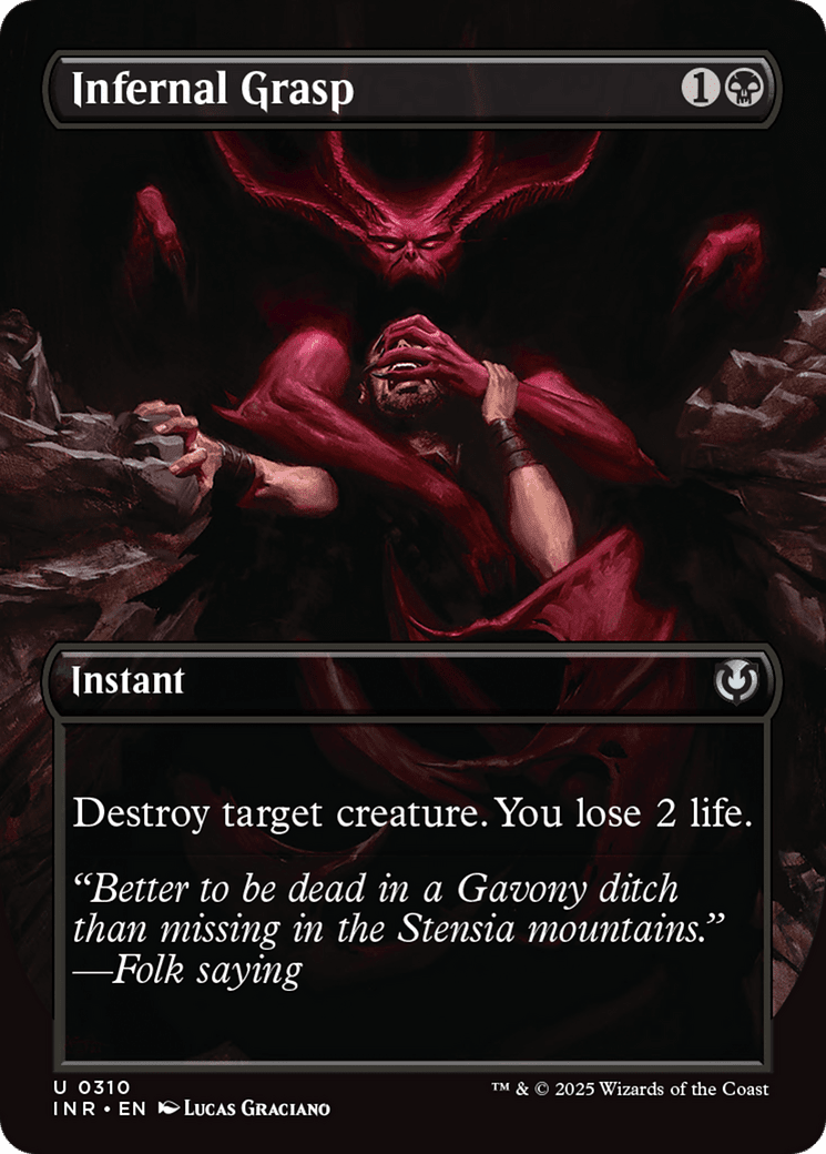 Infernal Grasp (Borderless) [Innistrad Remastered] MTG Single Magic: The Gathering  | Multizone: Comics And Games