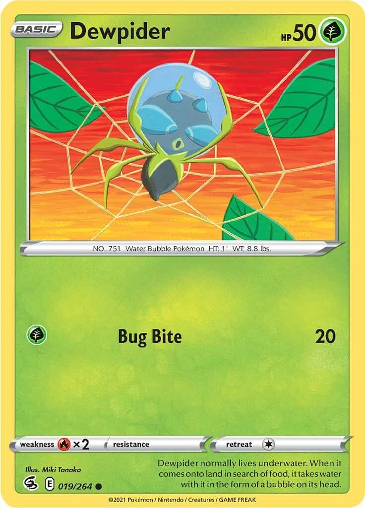 Dewpider (019/264) [Sword & Shield: Fusion Strike] Pokemon Single Pokémon  | Multizone: Comics And Games