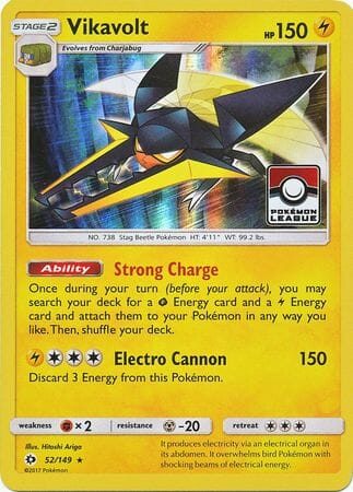 Vikavolt (52/149) (League Promo) [Sun & Moon: Base Set] Pokemon Single Pokémon  | Multizone: Comics And Games