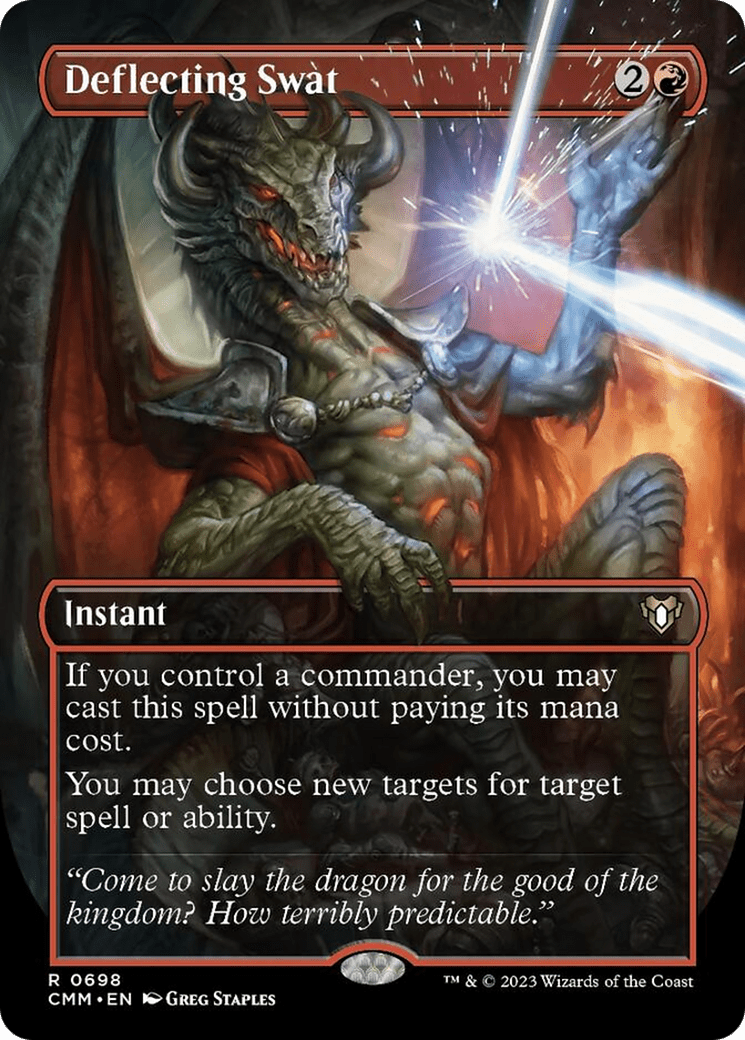 Deflecting Swat (Borderless Alternate Art) [Commander Masters] MTG Single Magic: The Gathering  | Multizone: Comics And Games