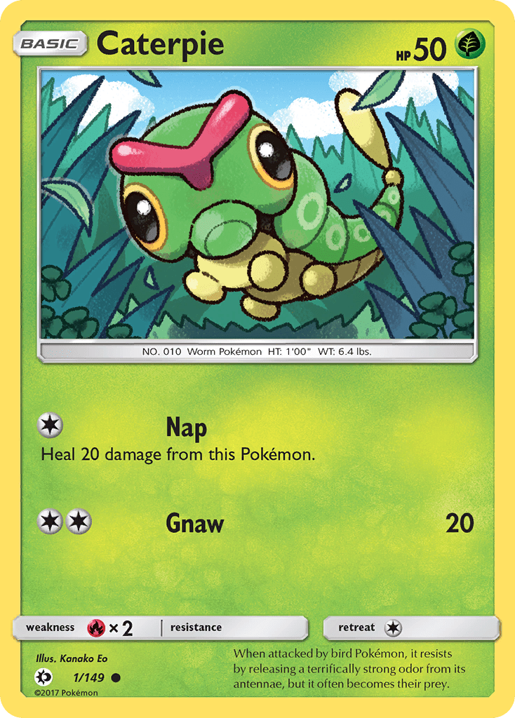 Caterpie (1/149) [Sun & Moon: Base Set] Pokemon Single Pokémon  | Multizone: Comics And Games