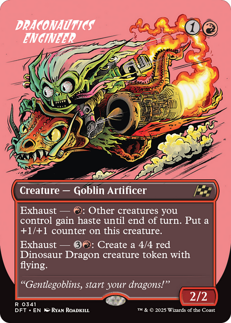 Draconautics Engineer (Borderless) [Aetherdrift] MTG Single Magic: The Gathering  | Multizone: Comics And Games