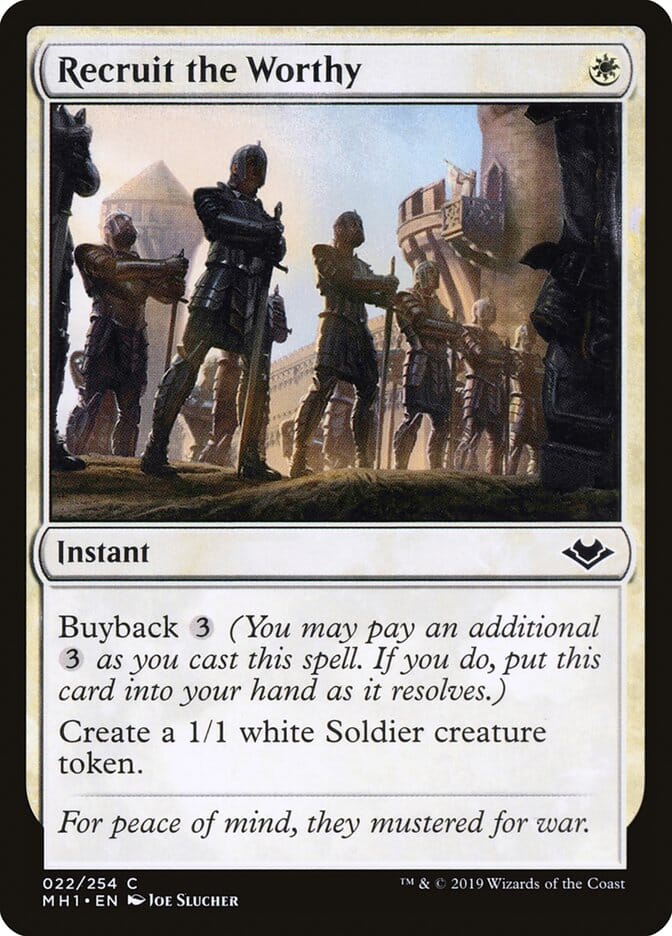 Recruit the Worthy [Modern Horizons] MTG Single Magic: The Gathering  | Multizone: Comics And Games