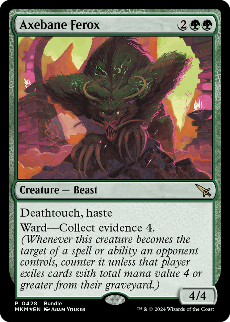 Axebane Ferox [Murders at Karlov Manor Promos] MTG Single Magic: The Gathering  | Multizone: Comics And Games