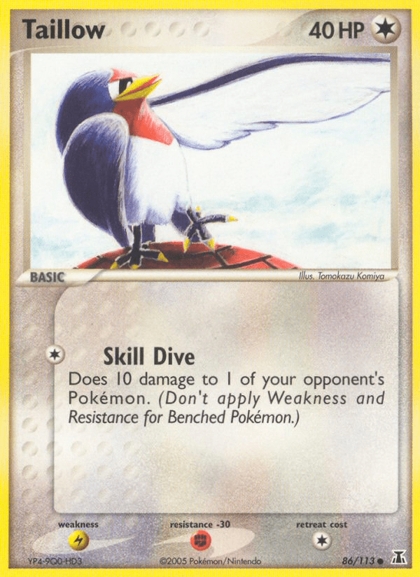 Taillow (86/113) [EX: Delta Species] Pokemon Single Pokémon  | Multizone: Comics And Games