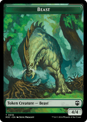 Elephant (Ripple Foil) // Beast (0016) Double-Sided Token [Modern Horizons 3 Commander Tokens] MTG Single Magic: The Gathering  | Multizone: Comics And Games