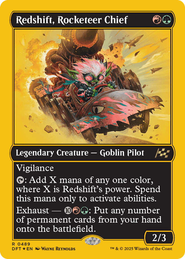 Redshift, Rocketeer Chief (First-Place Foil) [Aetherdrift] MTG Single Magic: The Gathering  | Multizone: Comics And Games
